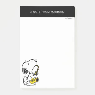 Jordnötter   Snoopy Saxophone Player Post-it Block