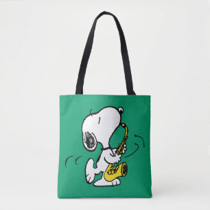 Jordnötter Snoopy Saxophone Player Tygkasse