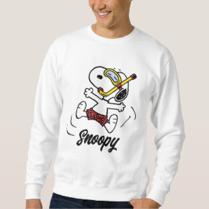 Jordnötter   Snoopy Scuba Diver Lång Ärmad Tröja