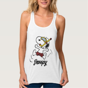 Jordnötter   Snoopy Scuba Diver Linne Med Racerback