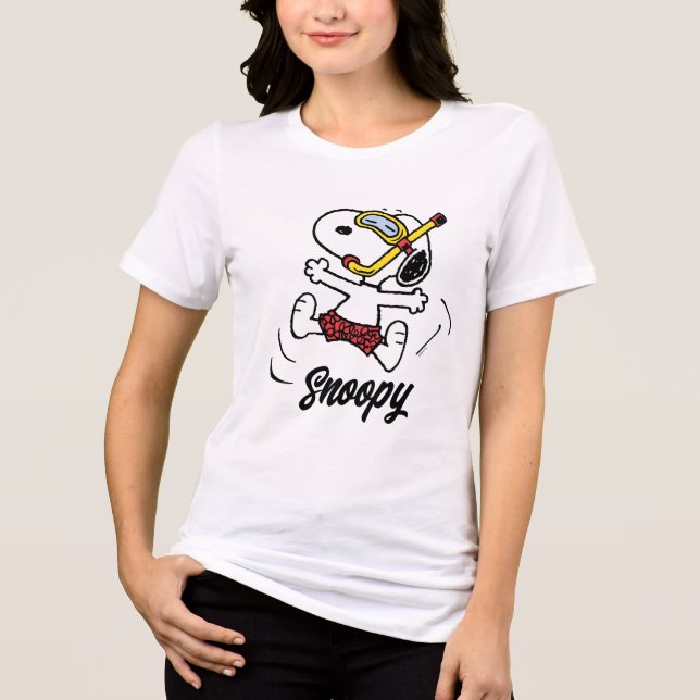 Jordnötter | Snoopy Scuba Diver T Shirt (Framsida)