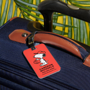 Jordnötter   Snoopy Skapar fångst Bagagebricka