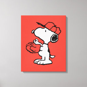 Jordnötter Snoopy Skapar fångst Canvastryck