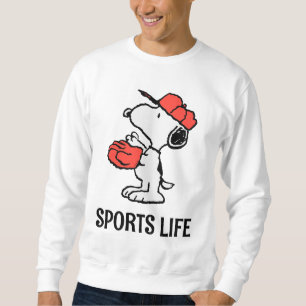Jordnötter Snoopy Skapar fångst Lång Ärmad Tröja
