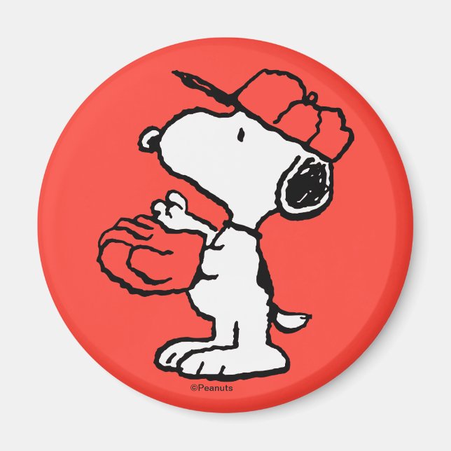 Jordnötter | Snoopy Skapar fångst Magnet (Framsidan)