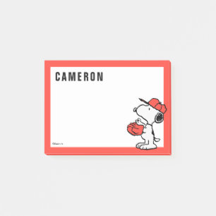 Jordnötter Snoopy Skapar fångst Post-it Block