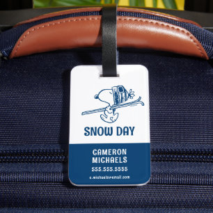 Jordnötter   Snoopy Ski Resa Bagagebricka