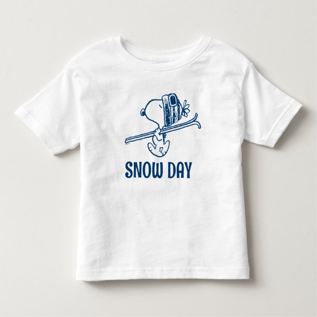 Jordnötter | Snoopy Ski Resa | Lägg till Namn T Shirt (Framsida)