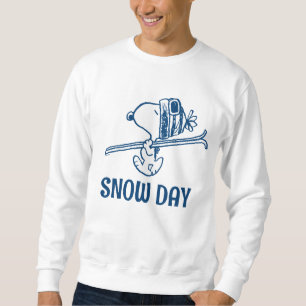 Jordnötter Snoopy Ski Resa Lång Ärmad Tröja