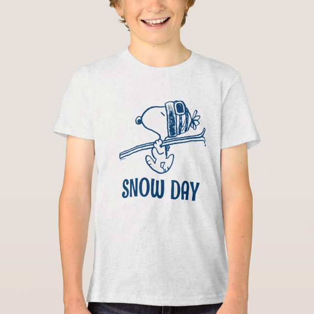 Jordnötter | Snoopy Ski Resa T Shirt (Framsida)