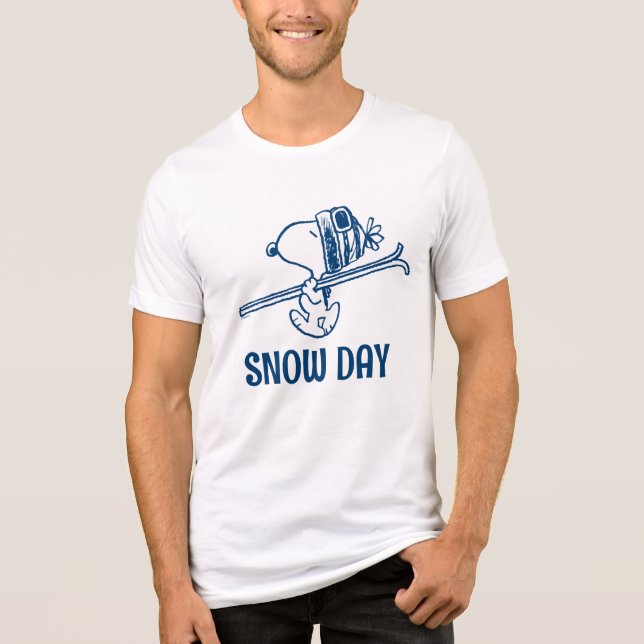 Jordnötter | Snoopy Ski Resa T Shirt (Framsida)