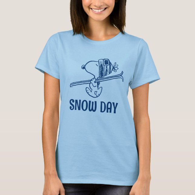 Jordnötter | Snoopy Ski Resa T Shirt (Framsida)