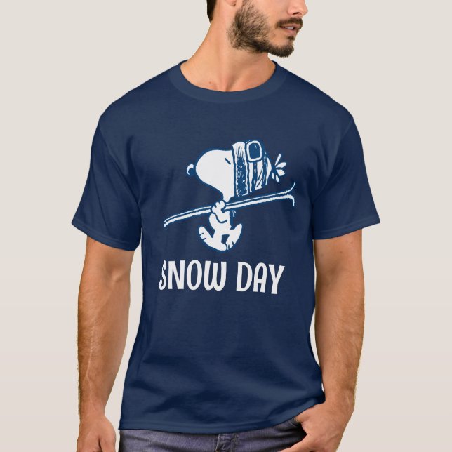 Jordnötter | Snoopy Ski Resa T Shirt (Framsida)