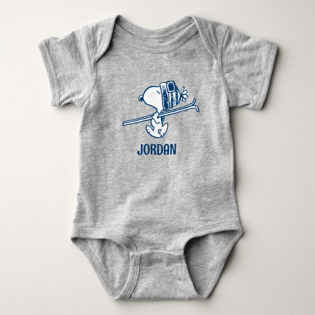 Jordnötter | Snoopy Ski Resa T Shirt (Framsida)