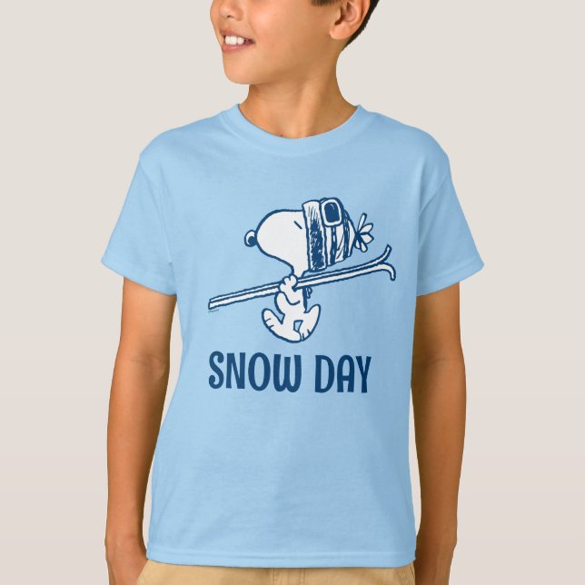 Jordnötter | Snoopy Ski Resa T Shirt (Framsida)