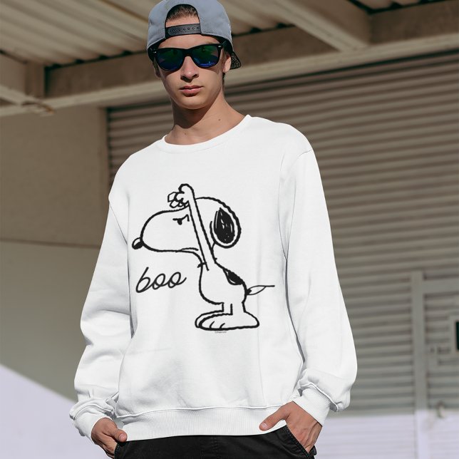 Jordnötter | Snoopy Skrämt dig Lång Ärmad Tröja (Person wearing sweater)