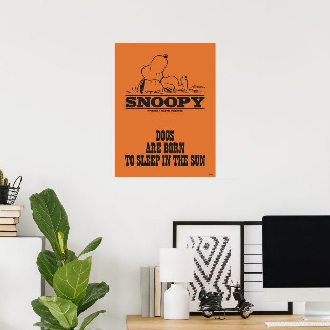 Jordnötter | Snoopy Slopning i Sol Poster (Hemmakontoret)