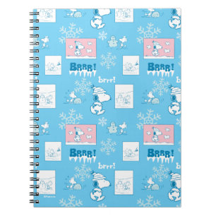 Jordnötter   Snoopy Snö Day Mönster Anteckningsbok