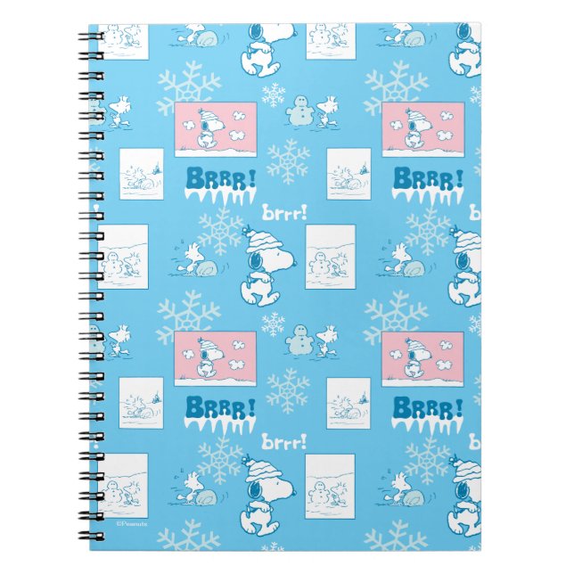 Jordnötter | Snoopy Snö Day Mönster Anteckningsbok (Framsidan)