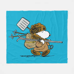 Jordnötter Snoopy Snö Warrior Fleecefilt