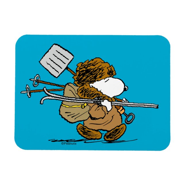 Jordnötter | Snoopy Snö Warrior Magnet (Horisontell)