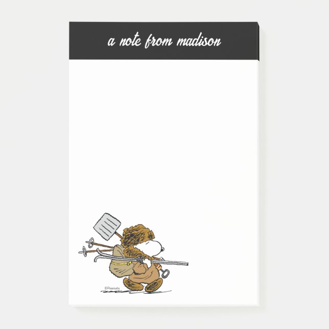 Jordnötter | Snoopy Snö Warrior Post-it Block (Framsida)