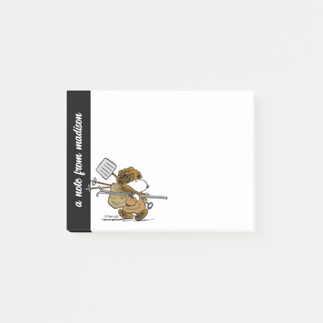 Jordnötter | Snoopy Snö Warrior Post-it Block (Framsida)