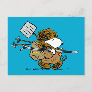 Jordnötter Snoopy Snö Warrior Vykort