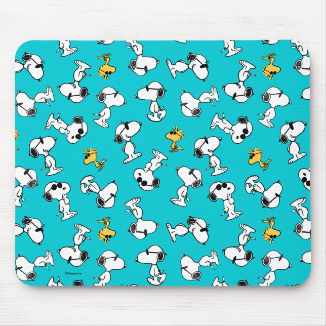 Jordnötter | Snoopy & solglasögon Mönster Musmatta (Framsidan)
