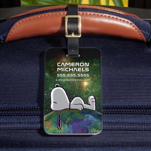 Jordnötter | Snoopy Spaced out Bagagebricka (Framsida Insitu 2)