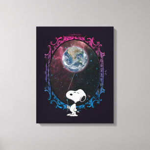 Jordnötter Snoopy Spaced Out Balloon Canvastryck