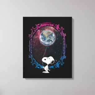 Jordnötter Snoopy Spaced Out Balloon Canvastryck