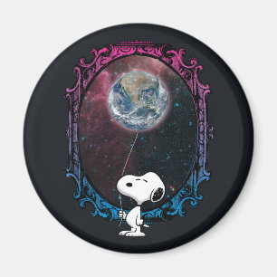 Jordnötter Snoopy Spaced Out Balloon Magnet