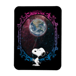 Jordnötter Snoopy Spaced Out Balloon Magnet