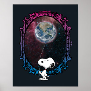Jordnötter Snoopy Spaced Out Balloon Poster