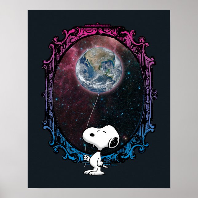 Jordnötter | Snoopy Spaced Out Balloon Poster (Framsidan)