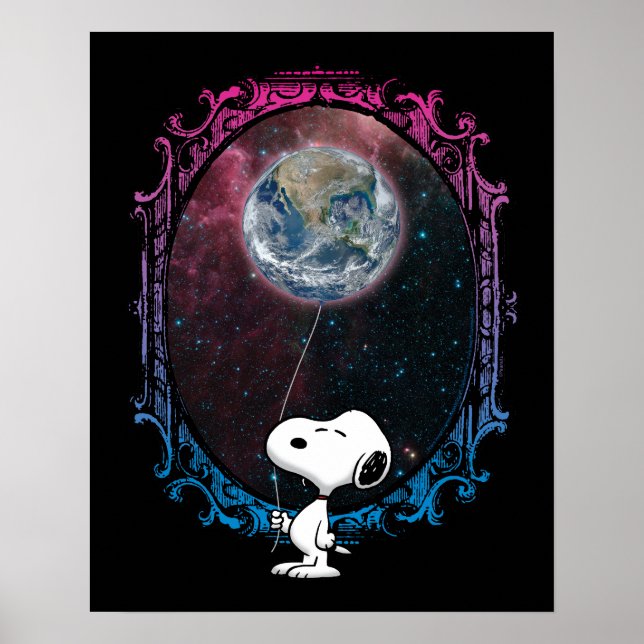 Jordnötter | Snoopy Spaced Out Balloon Poster (Framsidan)