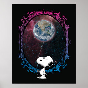 Jordnötter Snoopy Spaced Out Balloon Poster