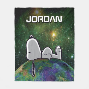 Jordnötter   Snoopy Spaced out Fleecefilt