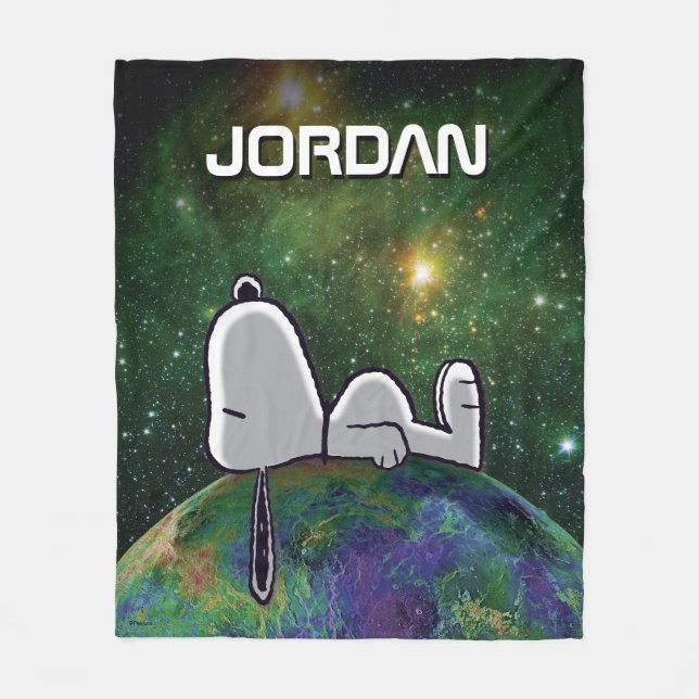 Jordnötter | Snoopy Spaced out Fleecefilt (Framsidan)
