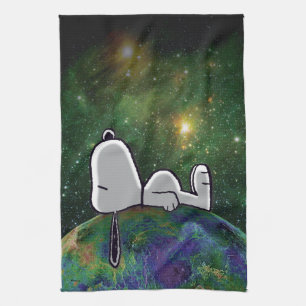 Jordnötter   Snoopy Spaced out Kökshandduk