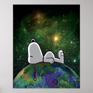 Jordnötter Snoopy Spaced out Poster