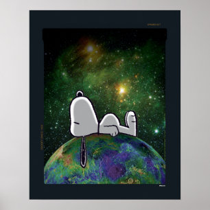 Jordnötter Snoopy Spaced out Poster