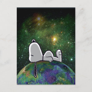 Jordnötter Snoopy Spaced out Vykort