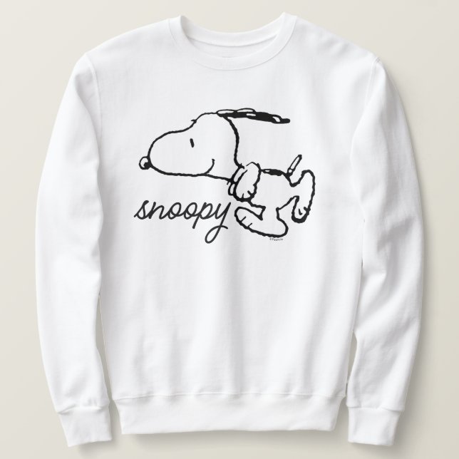 Jordnötter | Snoopy Springa Lång Ärmad Tröja (Design framsida)