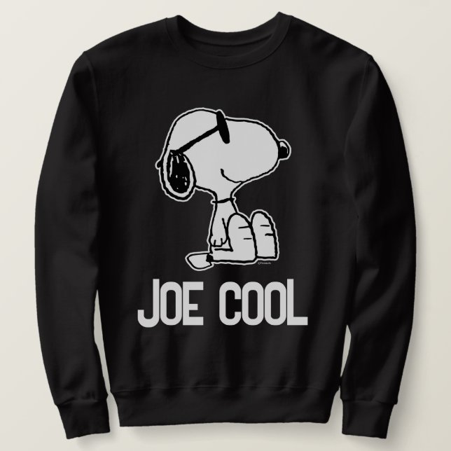 Jordnötter | Snoopy Sunglass Smile Lång Ärmad Tröja (Design framsida)