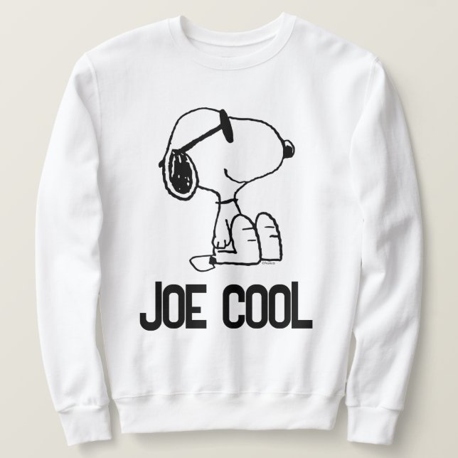 Jordnötter | Snoopy Sunglass Smile Lång Ärmad Tröja (Design framsida)