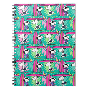 Jordnötter   Snoopy Teal Surfa Mönster Anteckningsbok