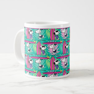 Jordnötter Snoopy Teal Surfa Mönster Jumbo Mugg