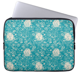 Jordnötter   Snoopy Teal Tropical Beach Mönster Laptop Fodral